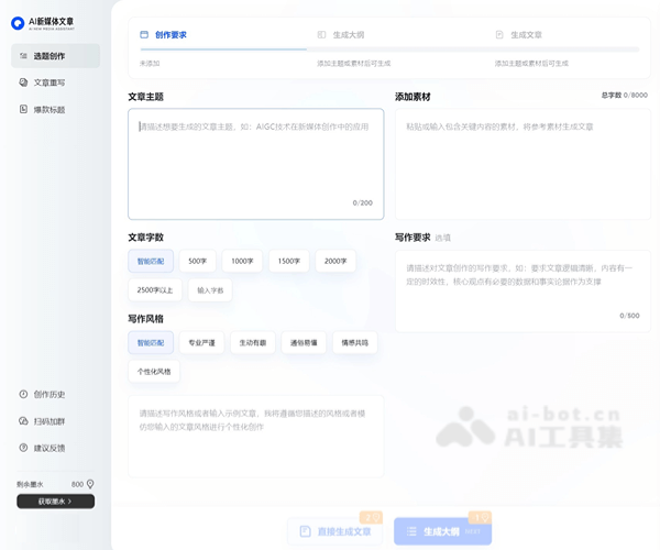 AI新媒体文章 页面预览