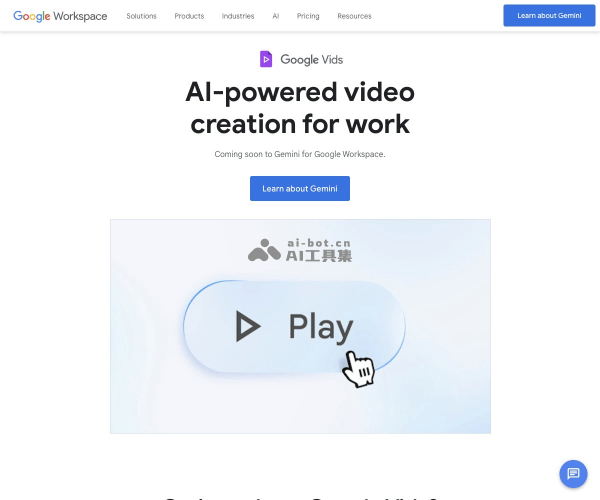 Google Vids 页面预览