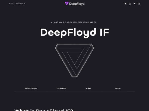 DeepFloyd IF 页面预览