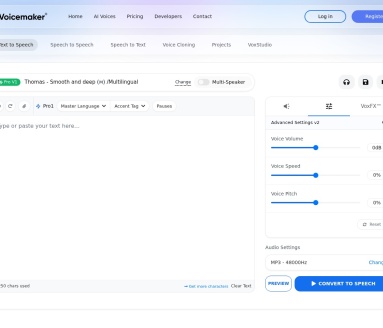 Voicemaker 页面预览