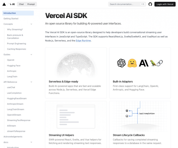 Vercel AI SDK 页面预览