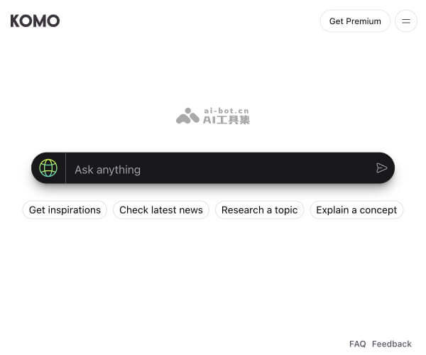 Komo Search 页面预览