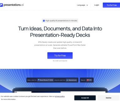 Presentations.AI 页面预览